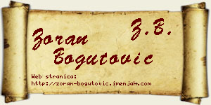 Zoran Bogutović vizit kartica